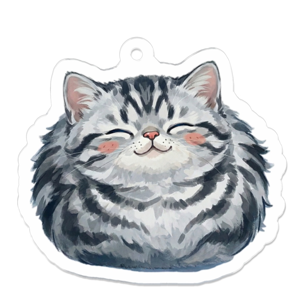 みらねこ　あめさん　アクリルキーホルダー（コーティング）