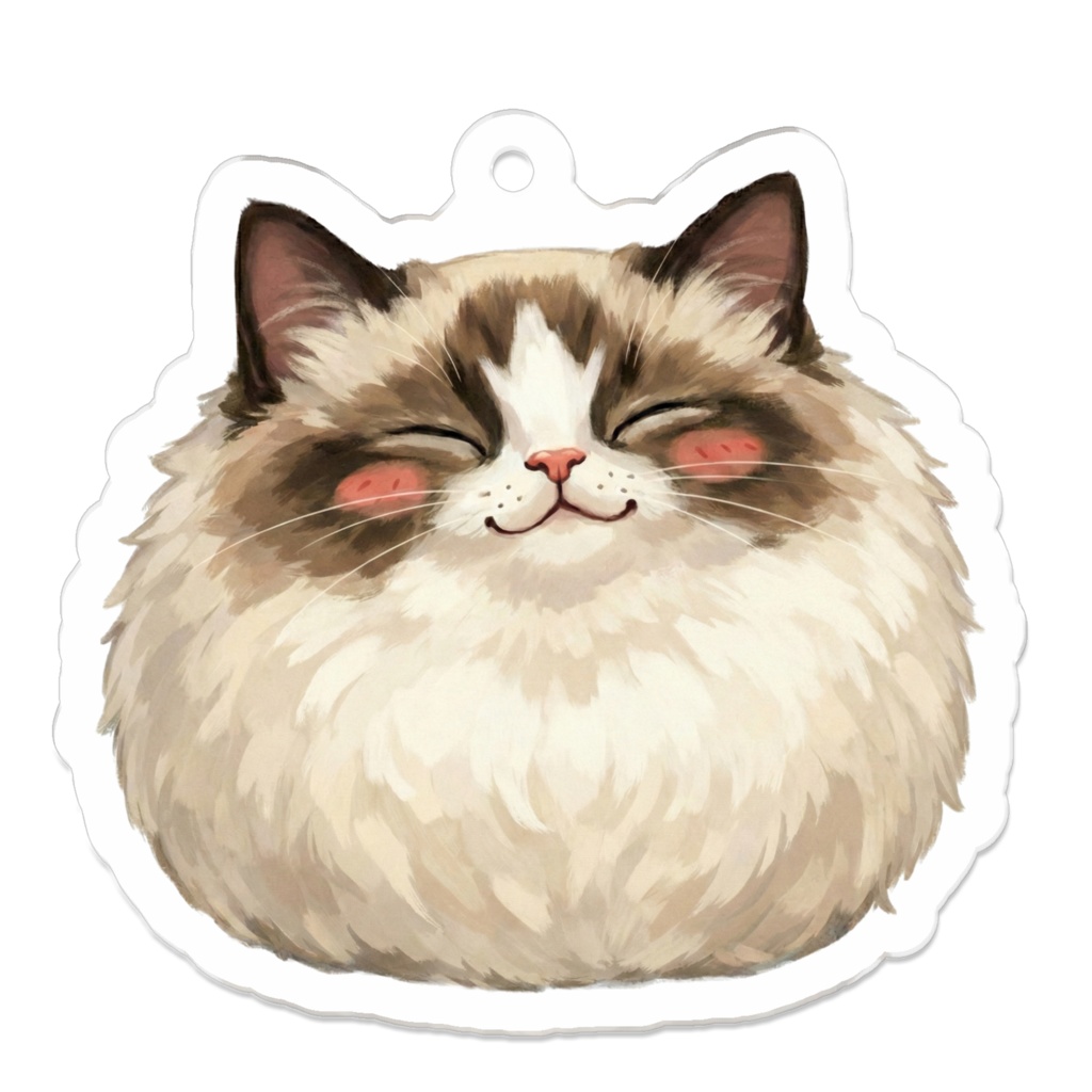 みらねこ　らぐさん　アクリルキーホルダー（コーティング）