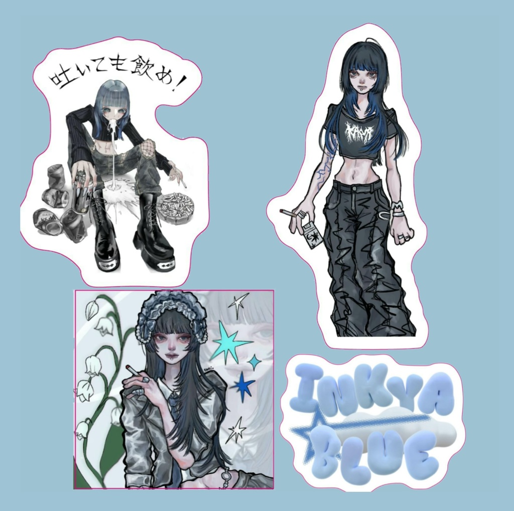 🪼かなたまステッカー4種類