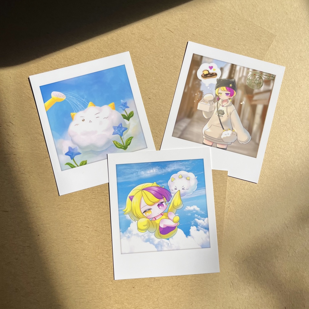 【新刊セット】ライカ&モフ吉きねんぶっく(限定特典・記念チェキ風フォトカード付き)+描き下ろしチェキ風フォトカード3種