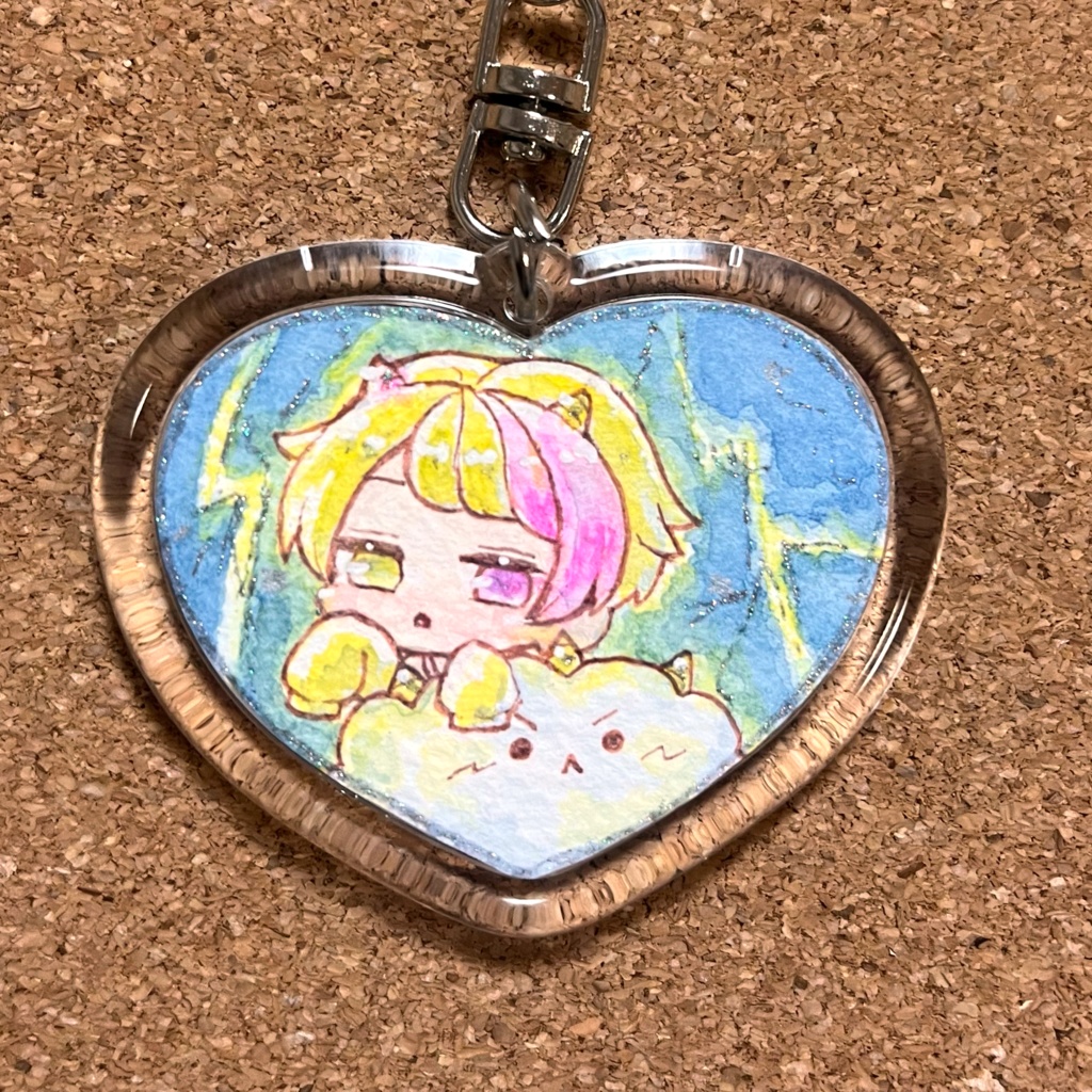 原画キーホルダー 『かみなりのおさんぽ』