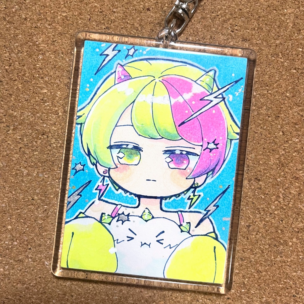 原画キーホルダー 『いなずまぱちぱち』