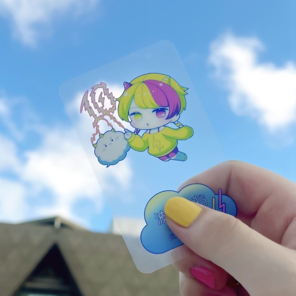 【おまけ紹介】クリア名刺-ライカ＆モフ吉10周年記念デザイン-