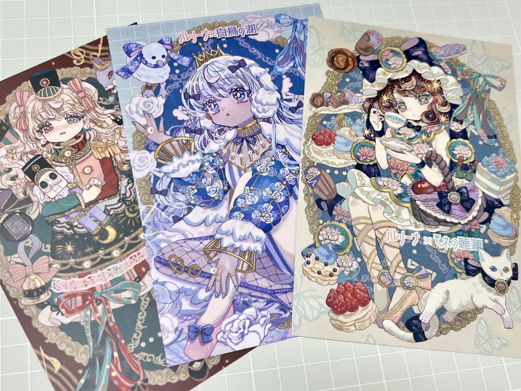 ポストカード3種(創作バレリーナシリーズ)