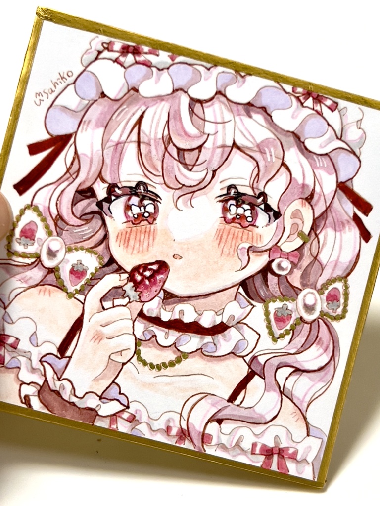 【コピック】苺ロリータ【豆色紙】