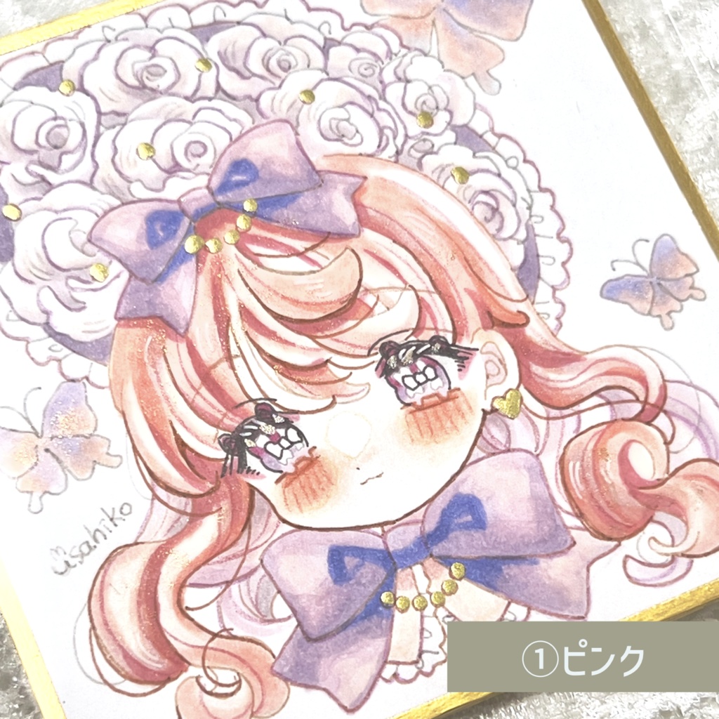 【豆色紙】薔薇のボンネット少女【コピック】