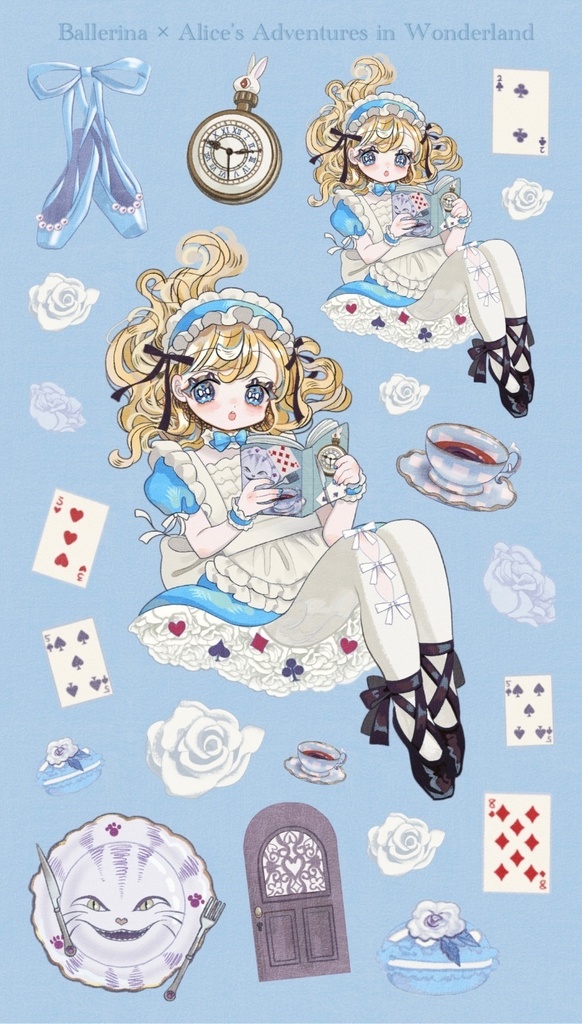 新作あり【ステッカーシート】創作バレリーナシリーズ