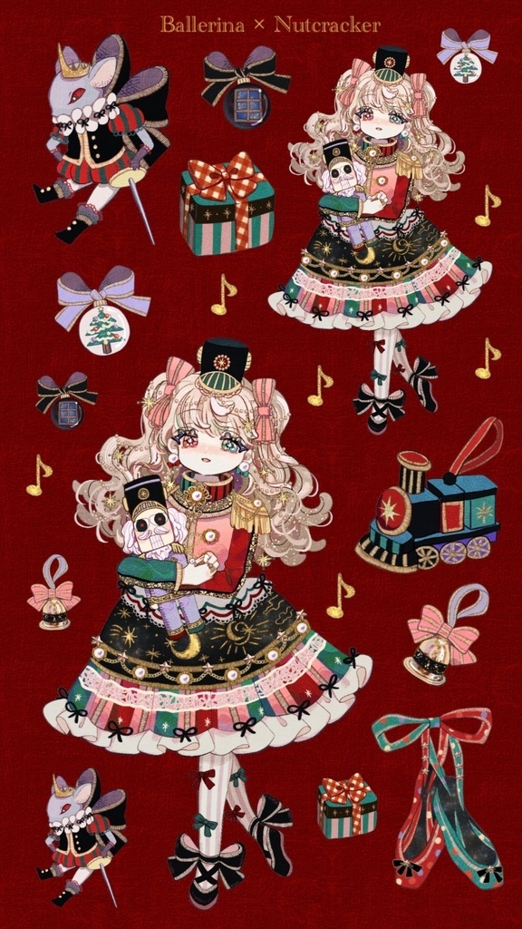 新作あり【ステッカーシート】創作バレリーナシリーズ