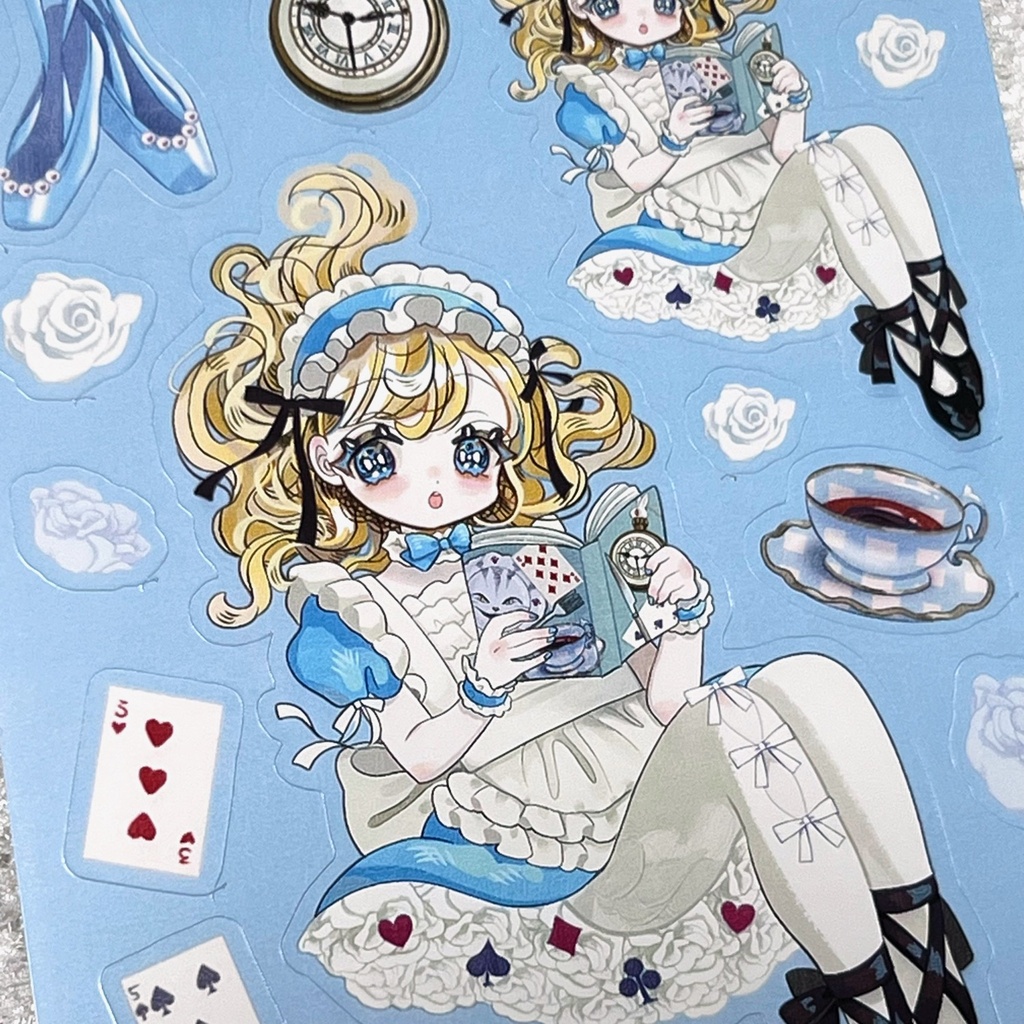 新作あり【ステッカーシート】創作バレリーナシリーズ
