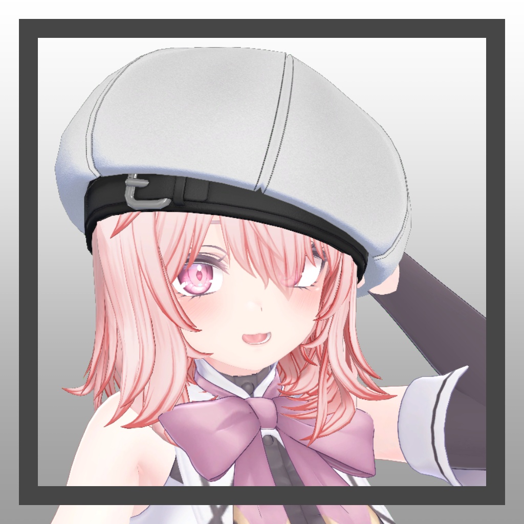 セミロングと帽子