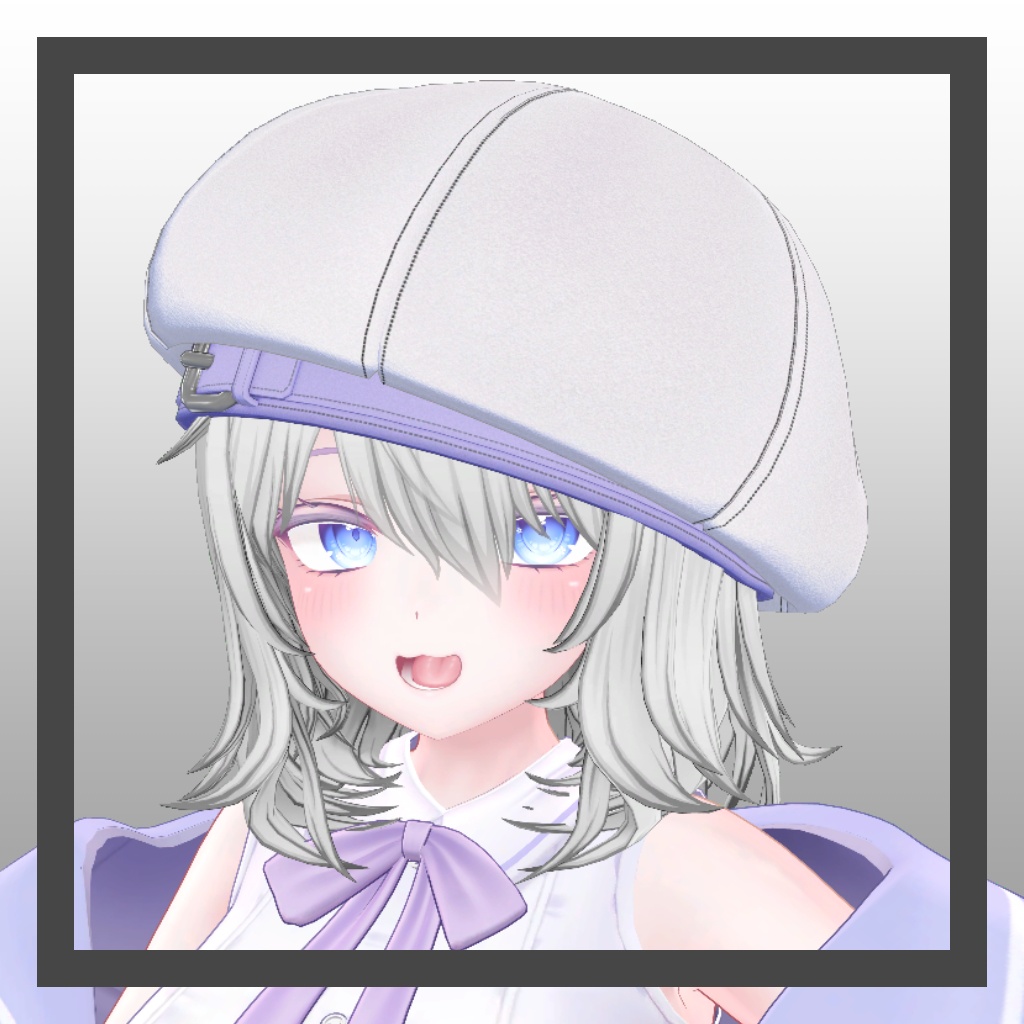 セミロングと帽子