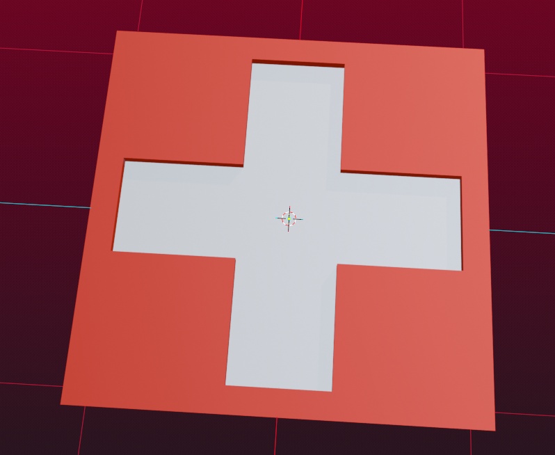 Simple Swiss flag pin