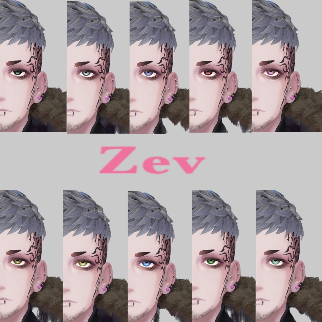 【5アバター対応】iris Eyetexture 虹彩アイテクスチャー #azaminomori