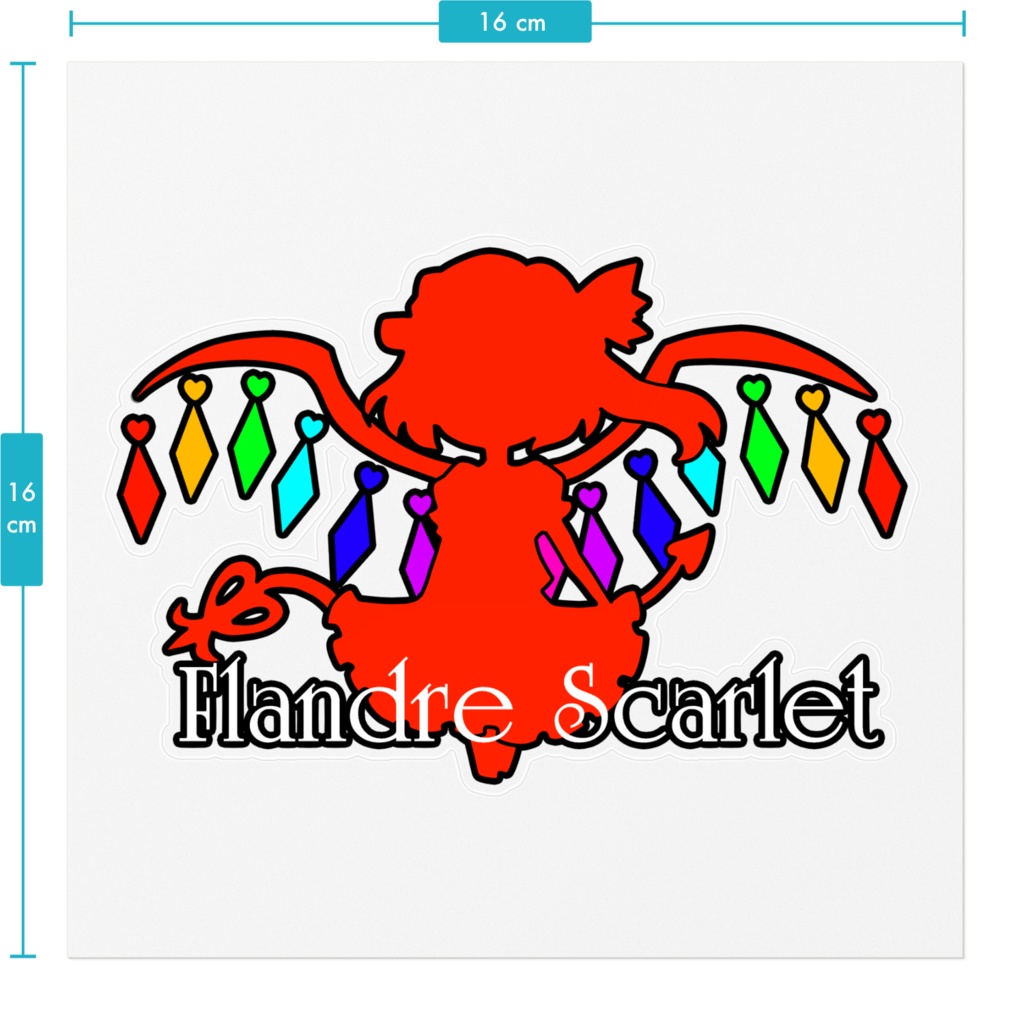 【東方】フランドール シンプルシルエットステッカー