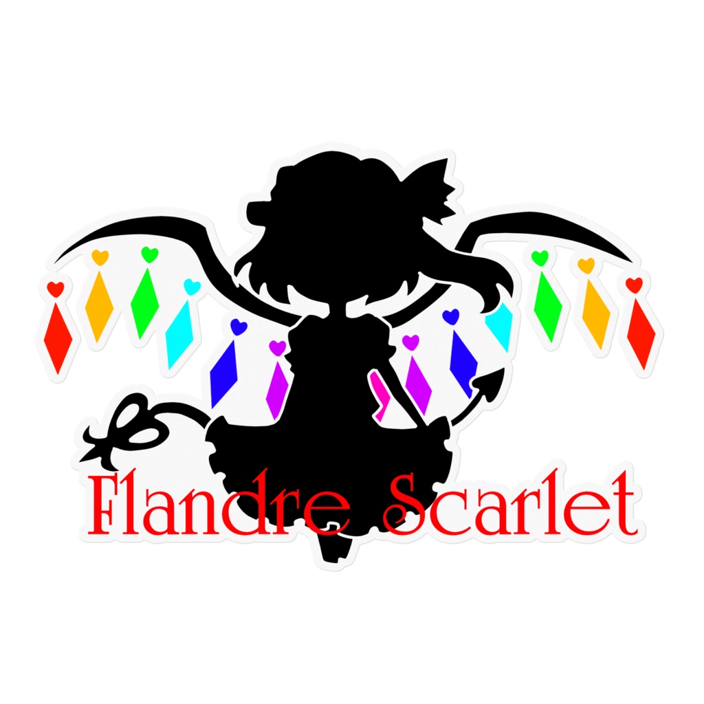 【東方】フランドール シンプルシルエットステッカー