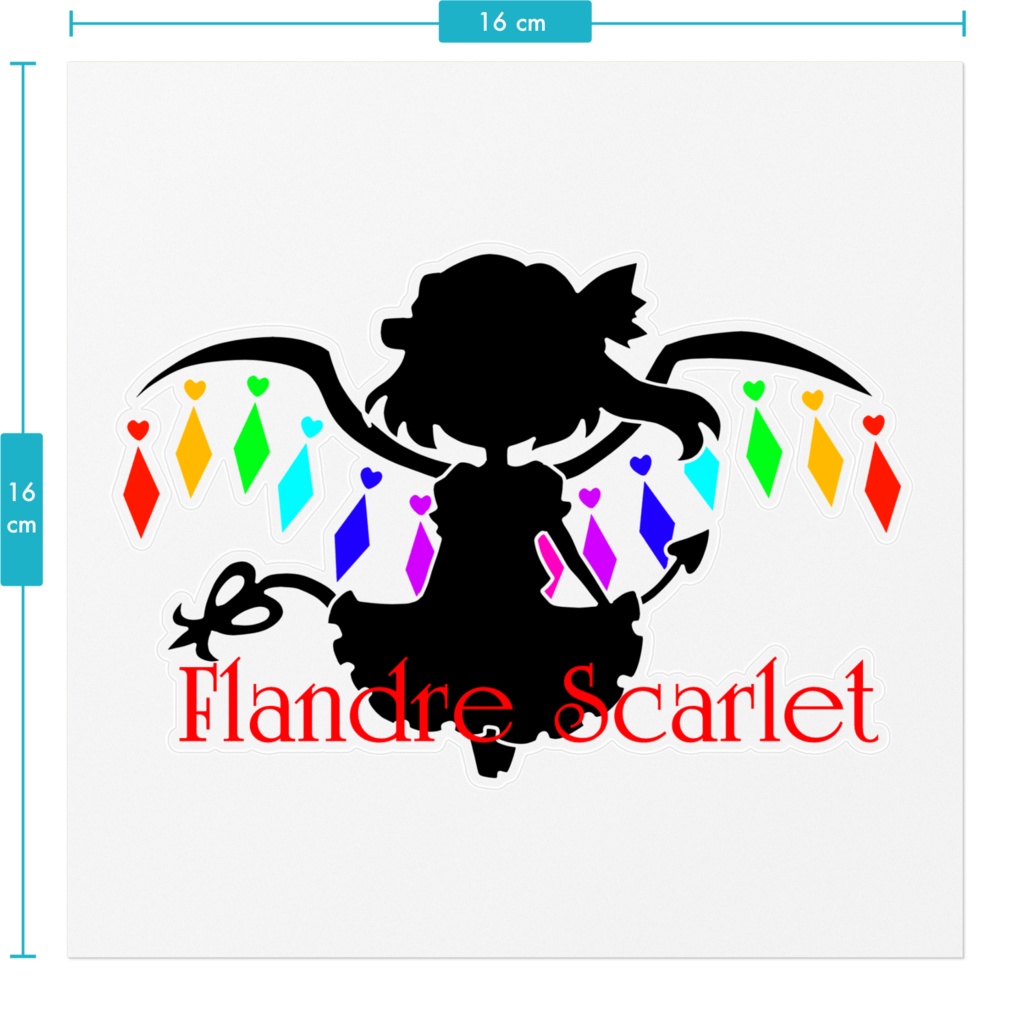 【東方】フランドール シンプルシルエットステッカー