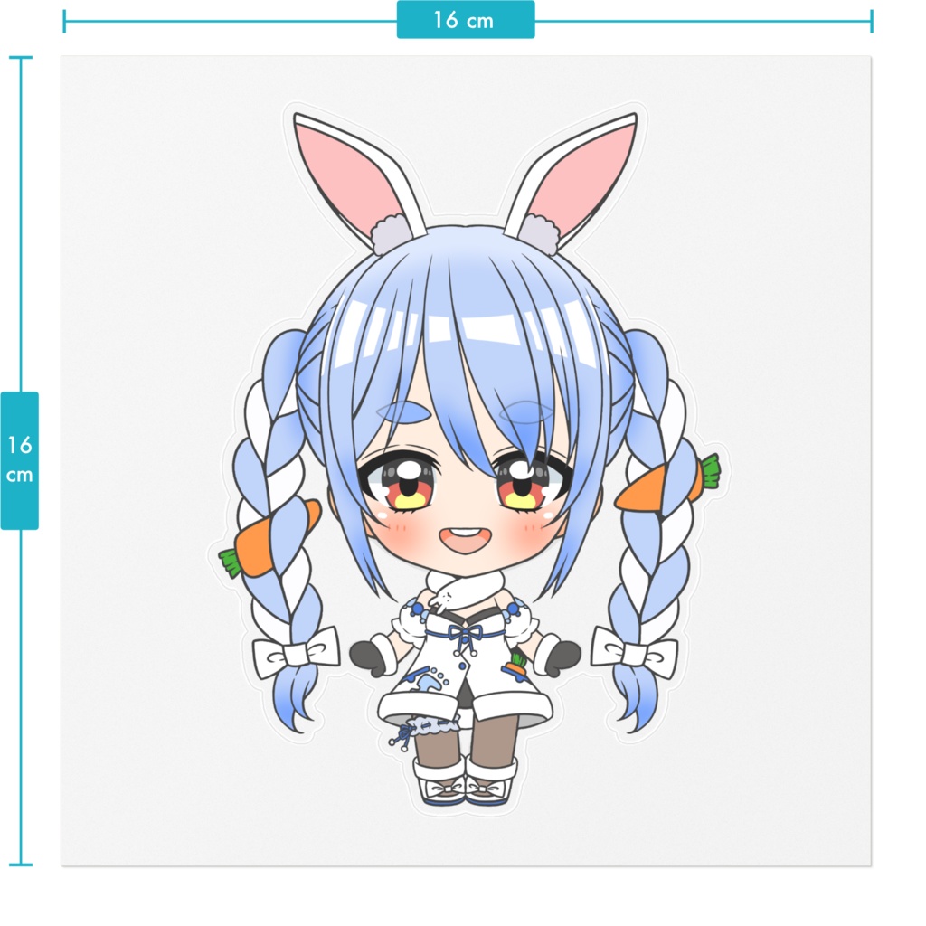 【ホロライブ同人】兎田ぺこら ステッカー