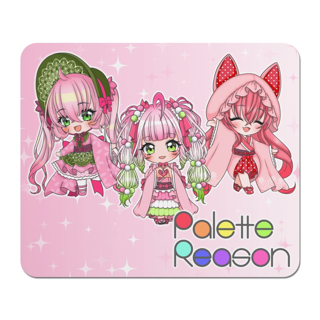 【OC】春の和菓子3姉妹 マウスパッド