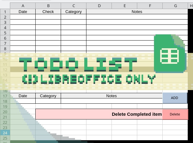 Todo list (LibreOffice Calc Template)