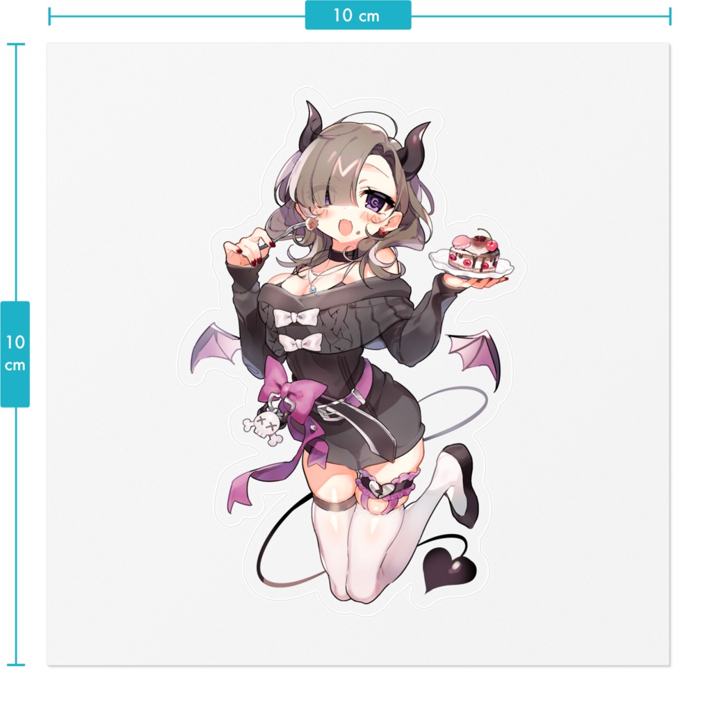 【KMNK先生】だみあ3周年シール【透明 / 白フチ】