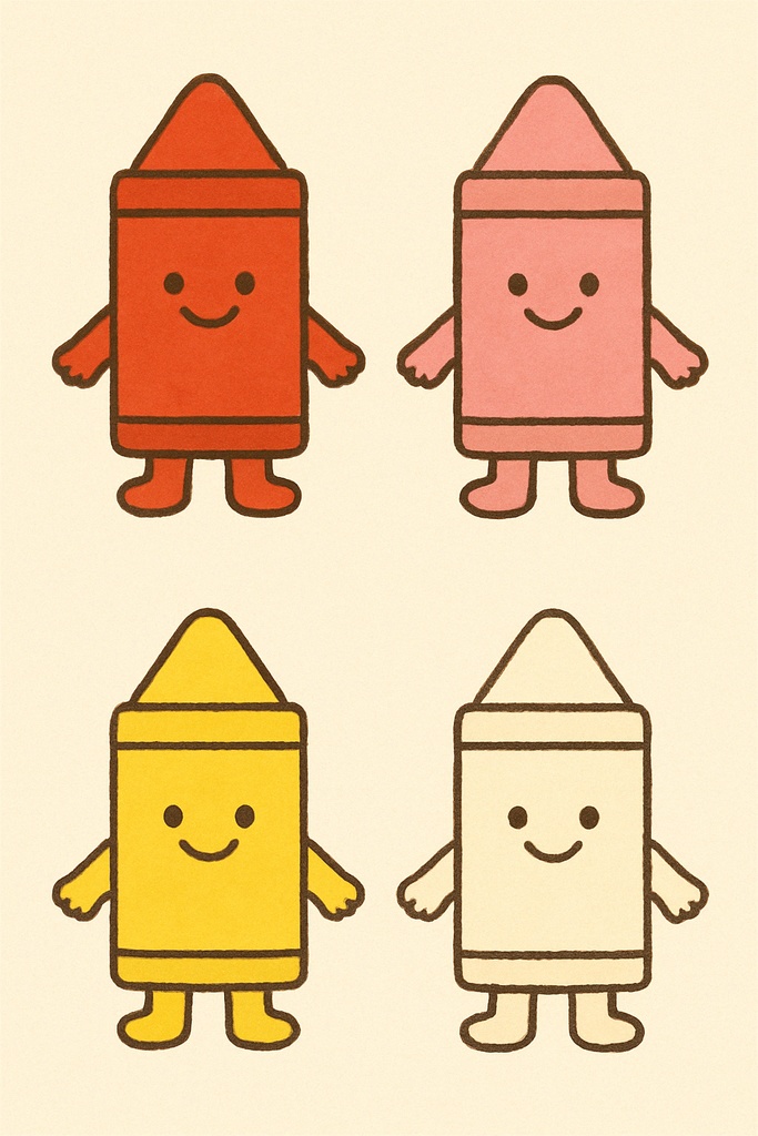 【無料】どんな色がすき イラスト素材 PDF教材