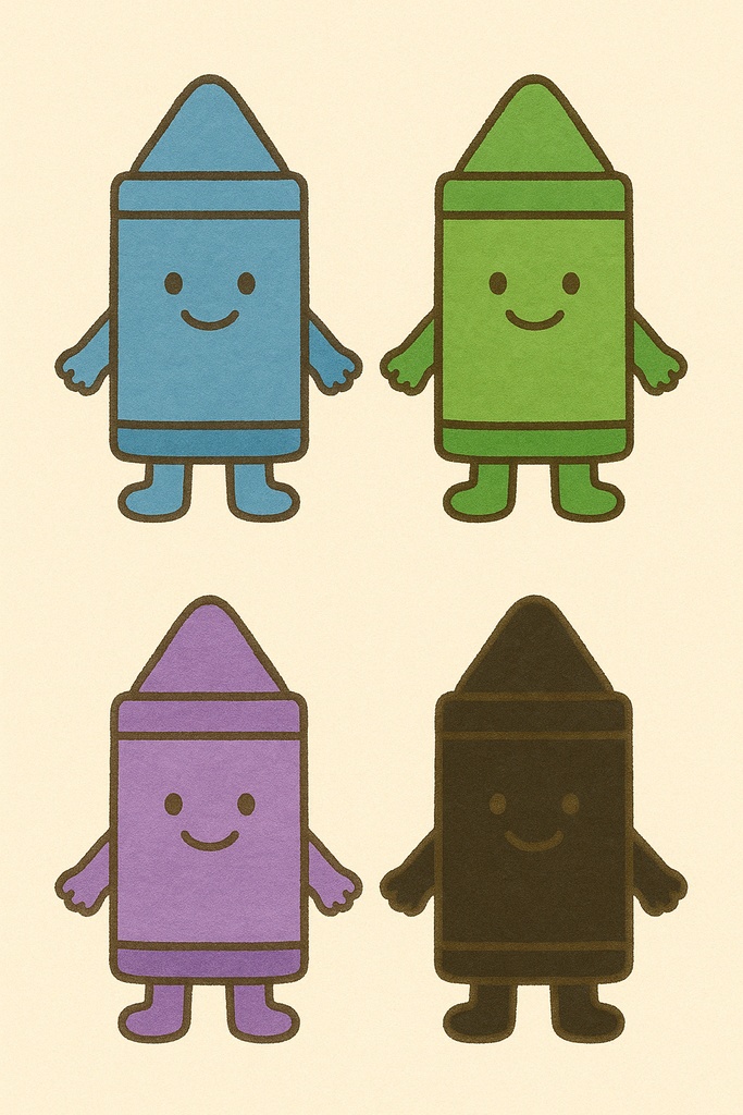 【無料】どんな色がすき イラスト素材 PDF教材