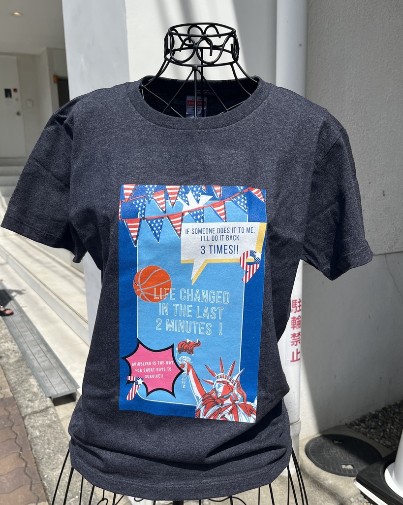 （沢リョ）映画ラスト2分で人生を変えられた人のためのTシャツ【ネイビー　girls-Mサイズ】