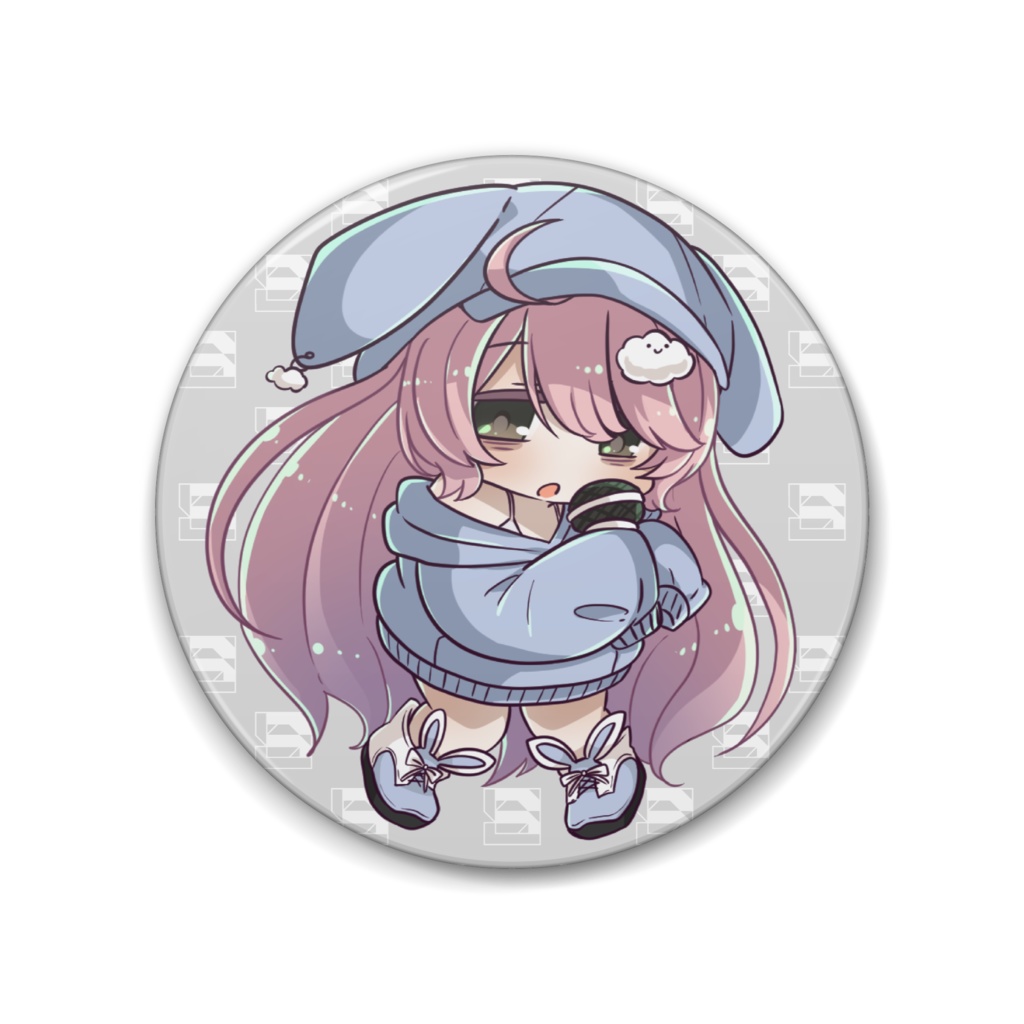 LoudBack'S キャラデカ缶バッジ(みりゅりゅ)