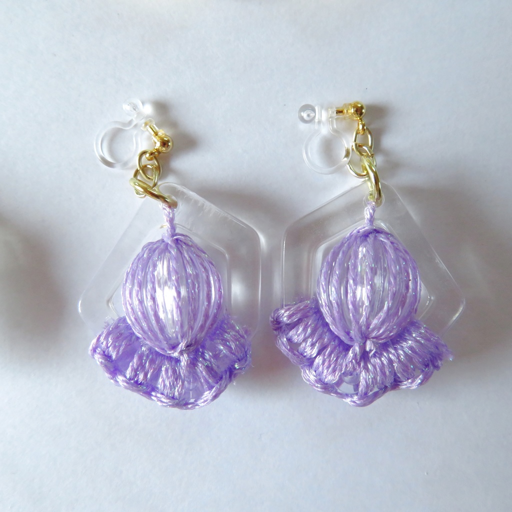 金アレさん / サマーピアス&イヤリング クリア素材 推し活 推しカラー 夏