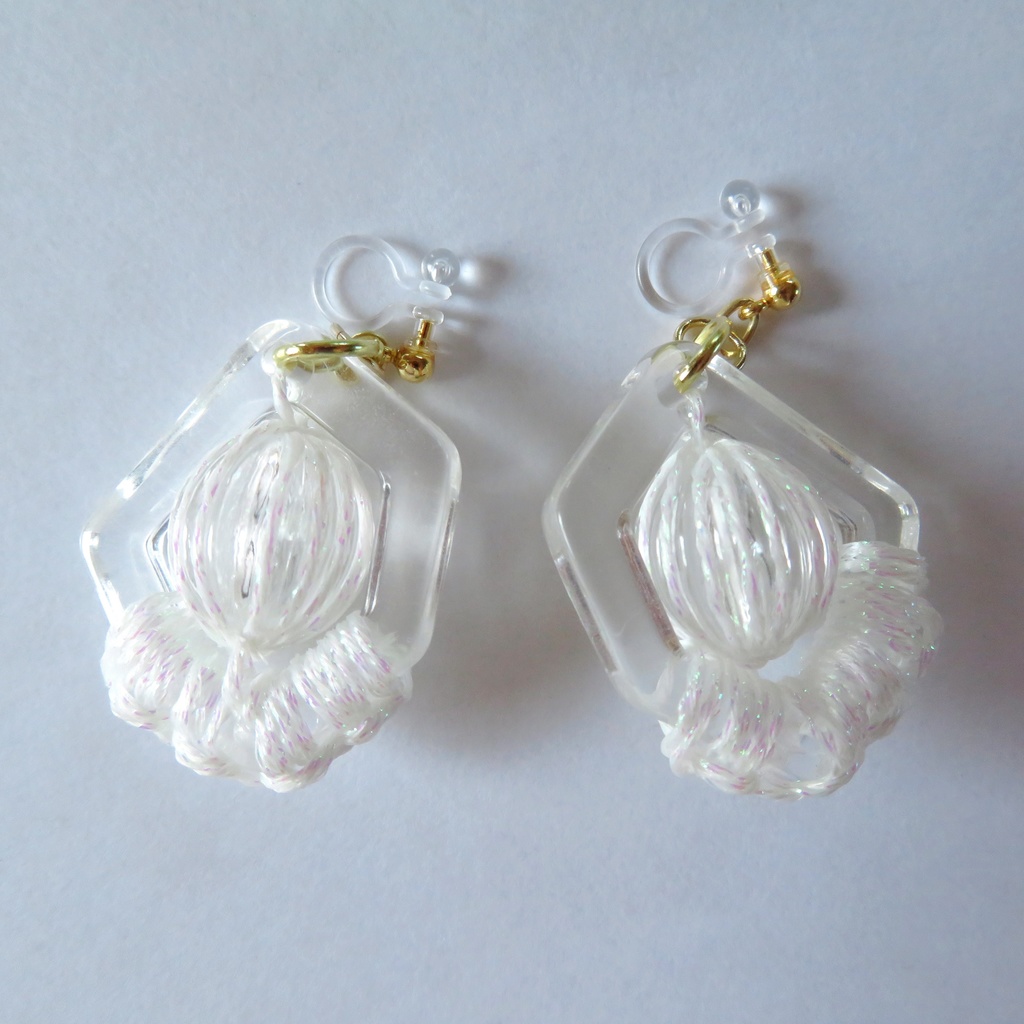 金アレさん / サマーピアス&イヤリング クリア素材 推し活 推しカラー 夏