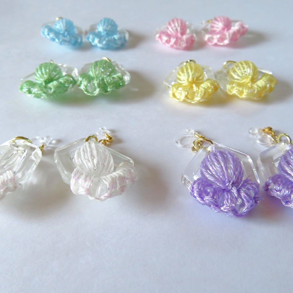 金アレさん / サマーピアス&イヤリング クリア素材 推し活 推しカラー 夏