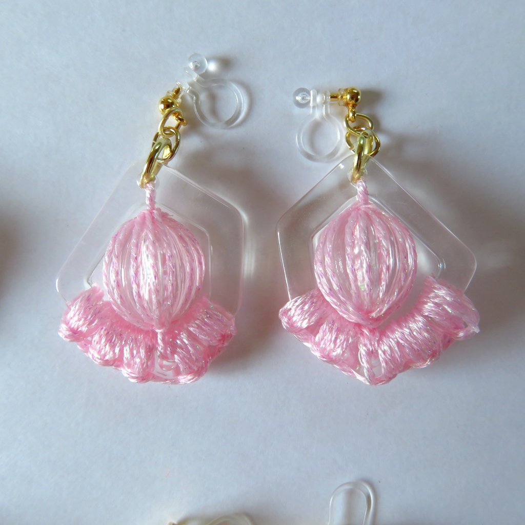 金アレさん / サマーピアス&イヤリング クリア素材 推し活 推しカラー 夏