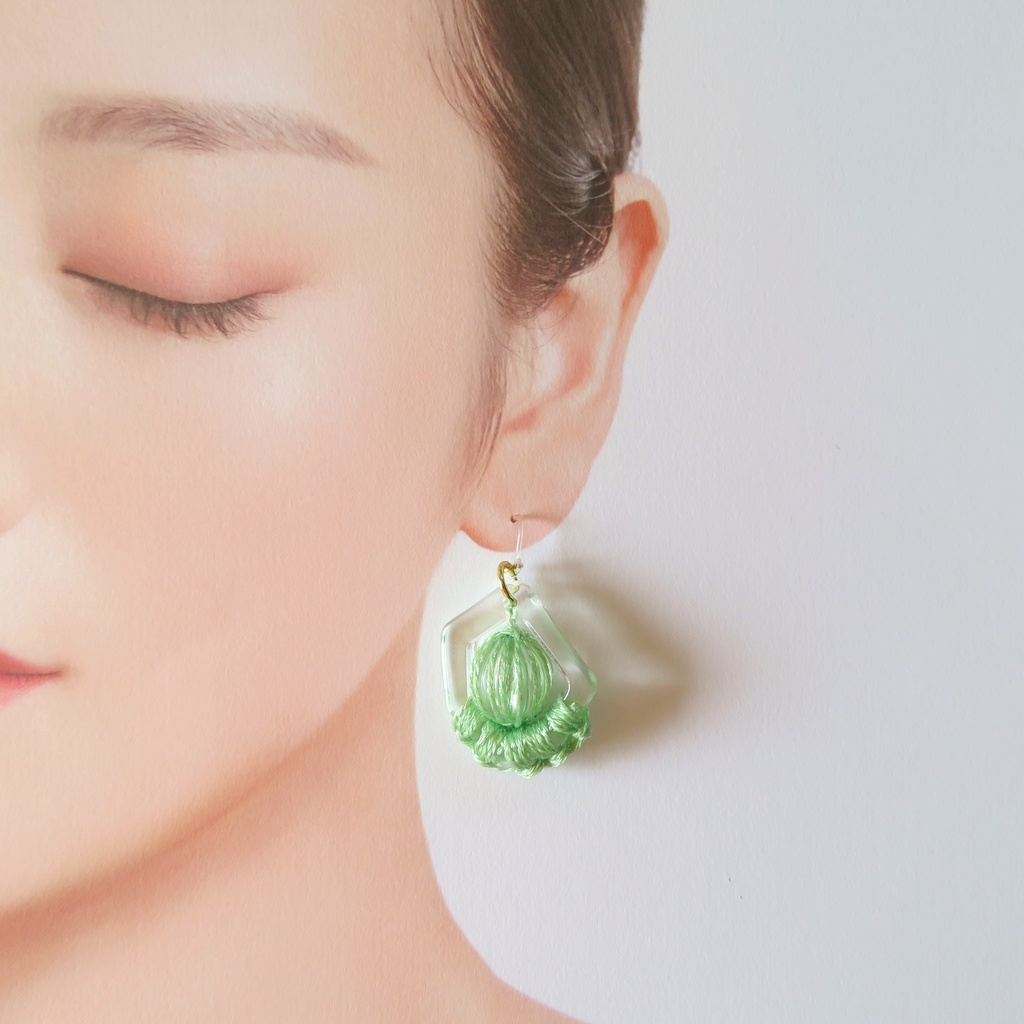 金アレさん / サマーピアス&イヤリング クリア素材 推し活 推しカラー 夏