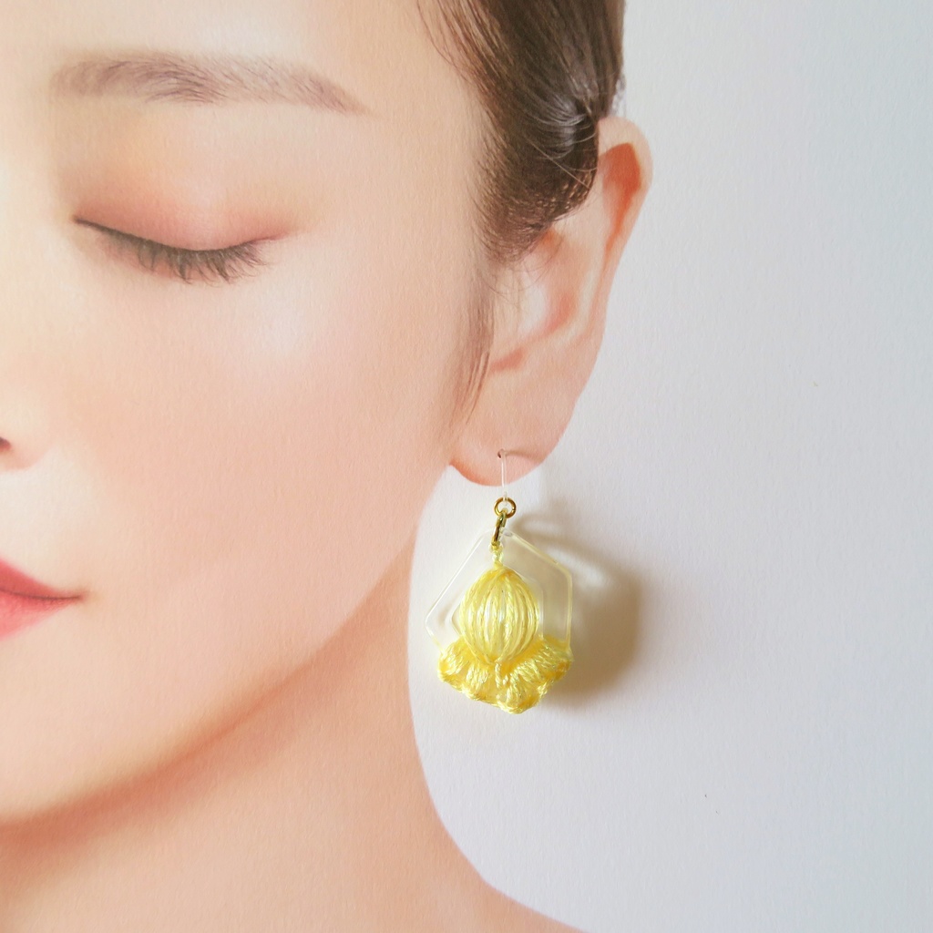 金アレさん / サマーピアス&イヤリング クリア素材 推し活 推しカラー 夏