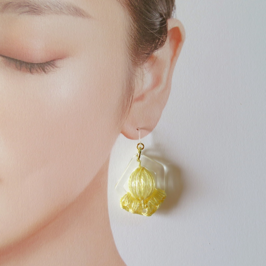 金アレさん / サマーピアス&イヤリング クリア素材 推し活 推しカラー 夏