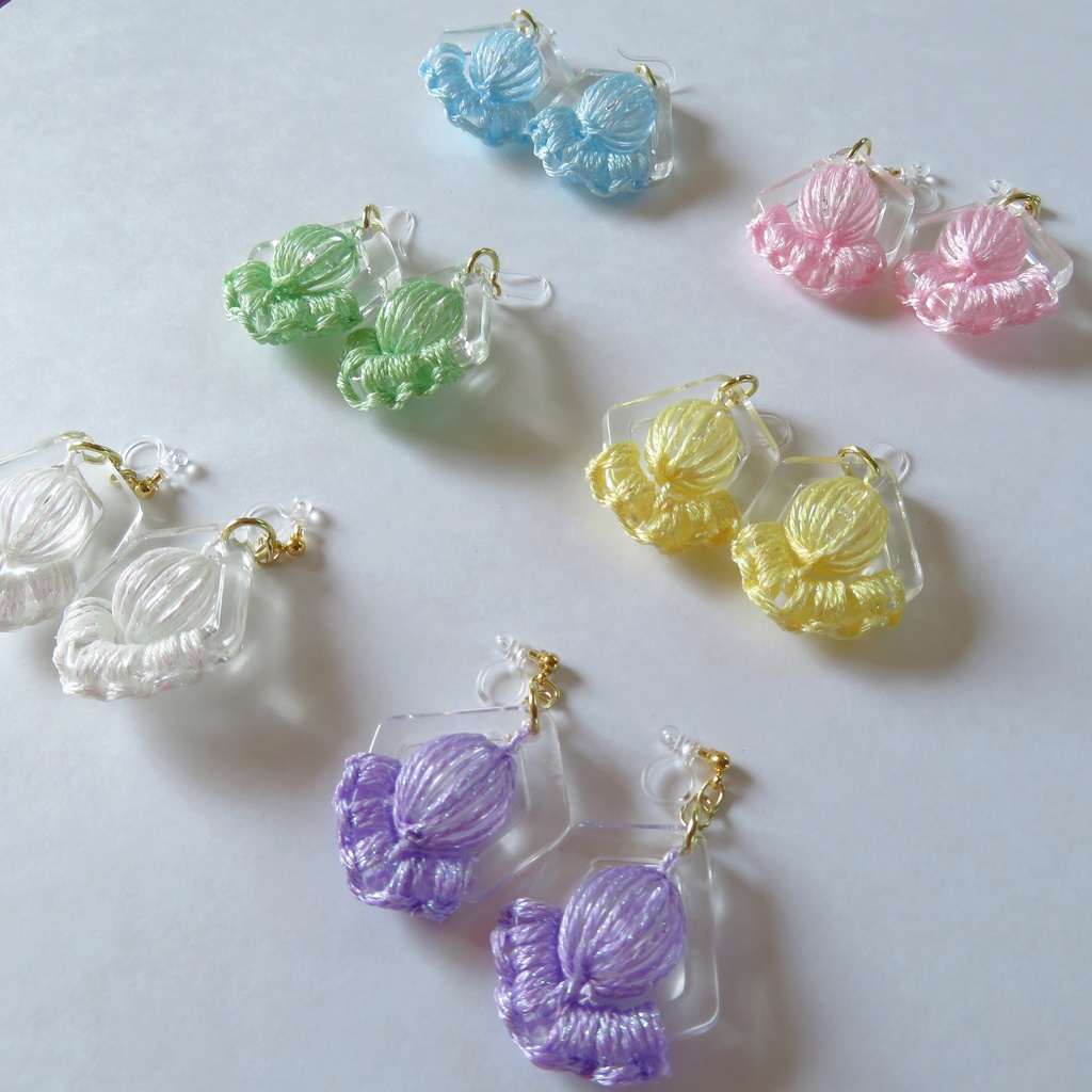 金アレさん / サマーピアス&イヤリング クリア素材 推し活 推しカラー 夏