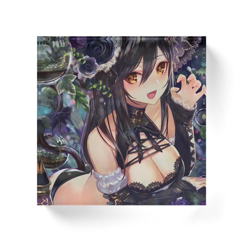 黒猫ちゃんアクリルブロック