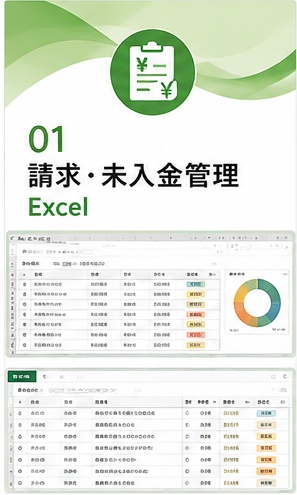 請求・未入金管理Excel｜支払期限・入金状況・期限超過を見える化