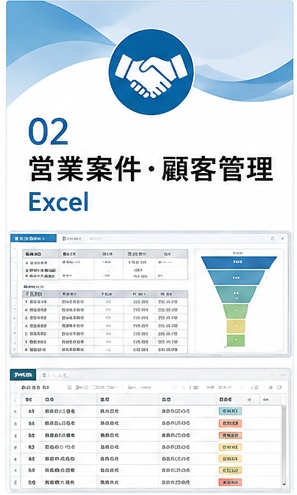 営業案件・顧客管理Excel｜商談・次回アクション・見込金額を一括管理