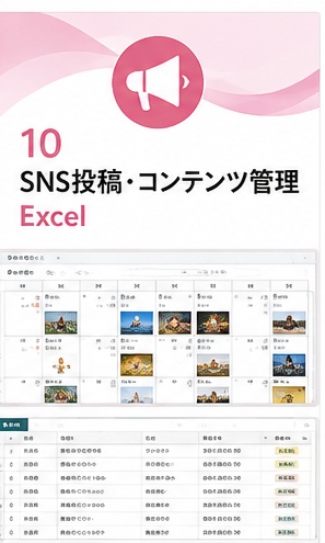 SNS投稿・コンテンツ管理Excel｜投稿予定・制作状況・公開管理を1つに