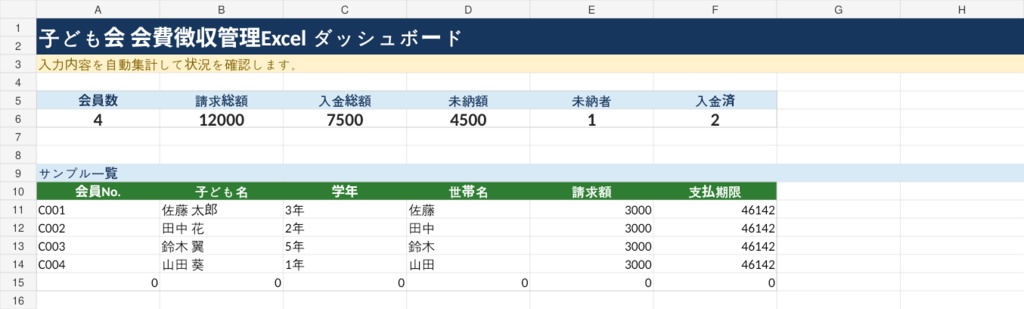 子ども会運営セット|会計・会費・出欠・行事参加をまとめて管理