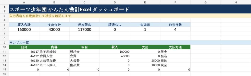 スポーツ少年団 会計・集金セット|会計・会費・大会費・遠征費をまとめて管理