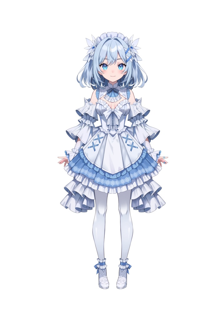 【限定1点】ブルーなメイド風少女【VTS対応】