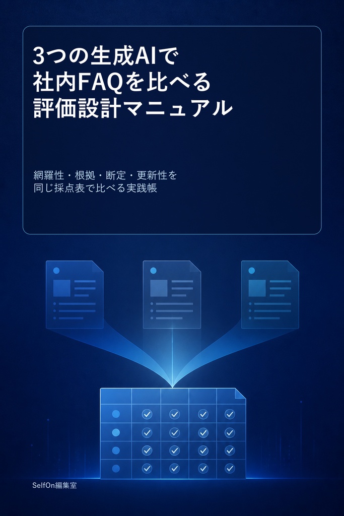 3つの生成AIで社内FAQを比べる評価設計マニュアル