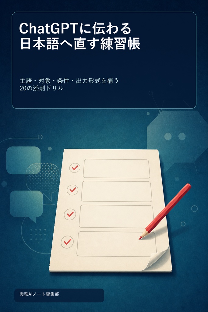 ChatGPTに伝わる日本語へ直す練習帳