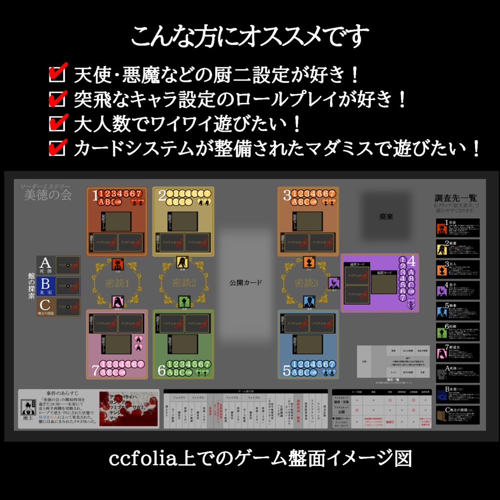 「美徳の会」オンラインマーダーミステリー