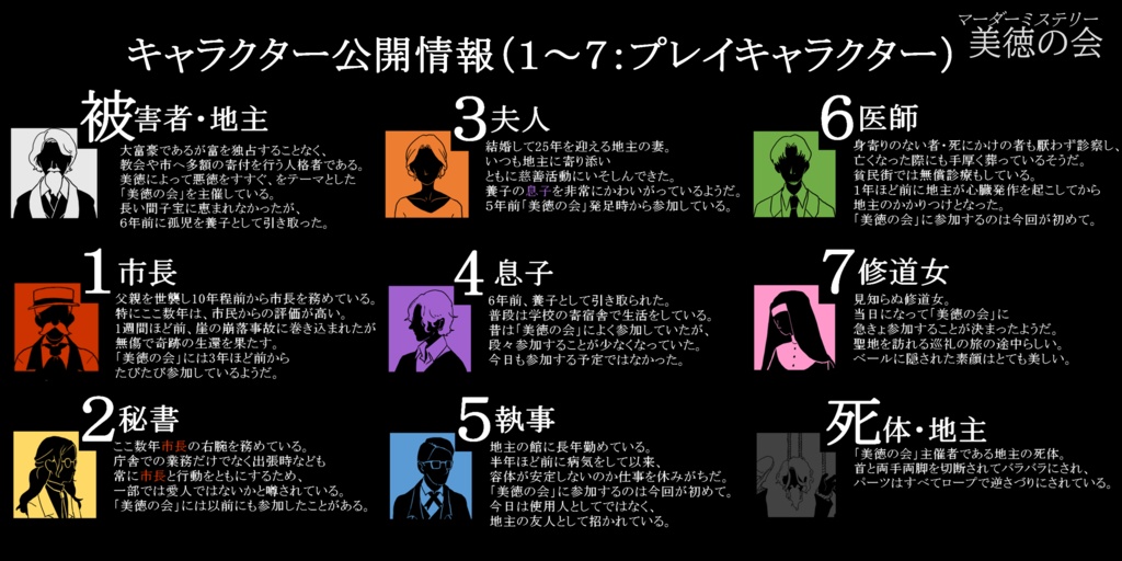 「美徳の会」オンラインマーダーミステリー