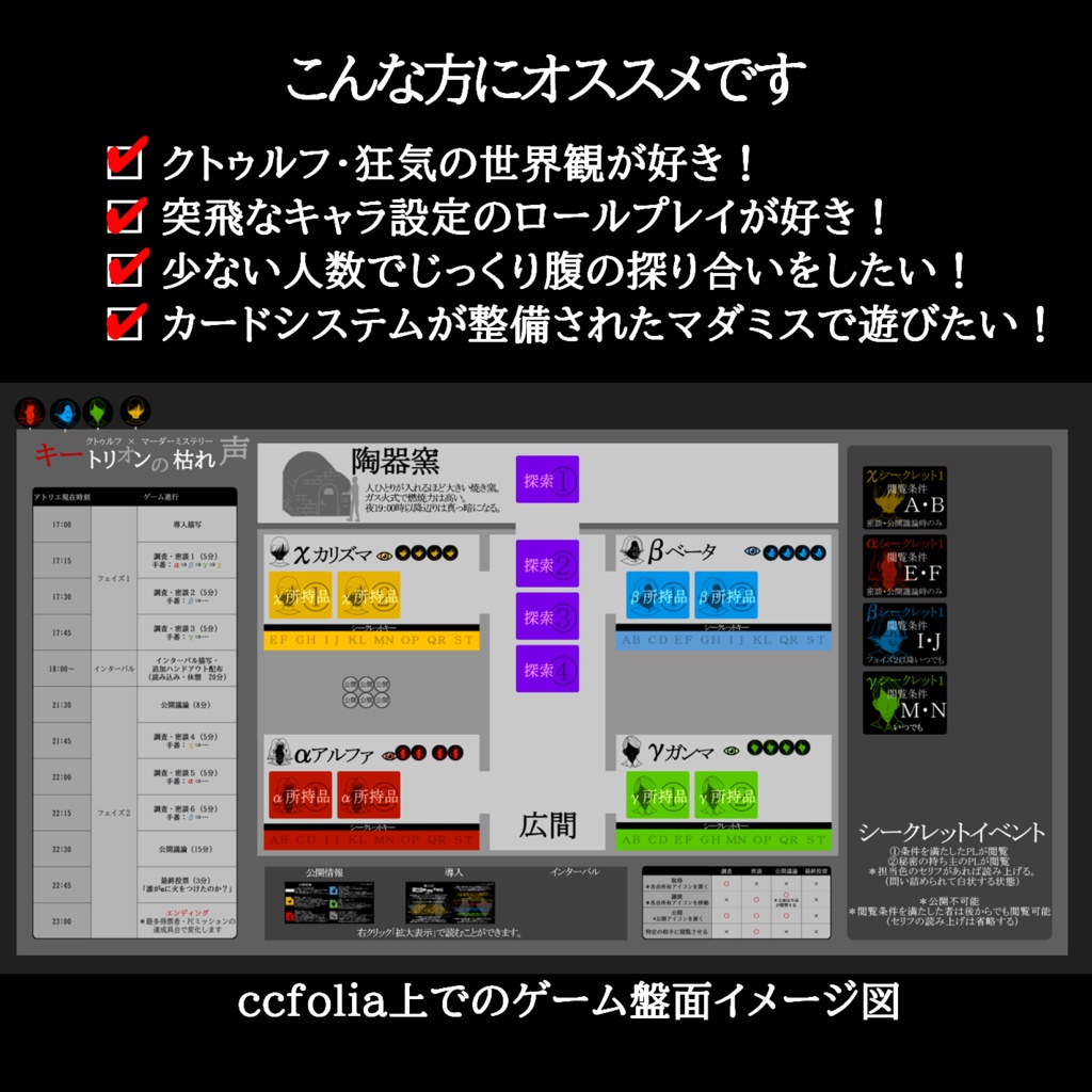 「キートリオンの枯れ声」オンラインマーダーミステリー