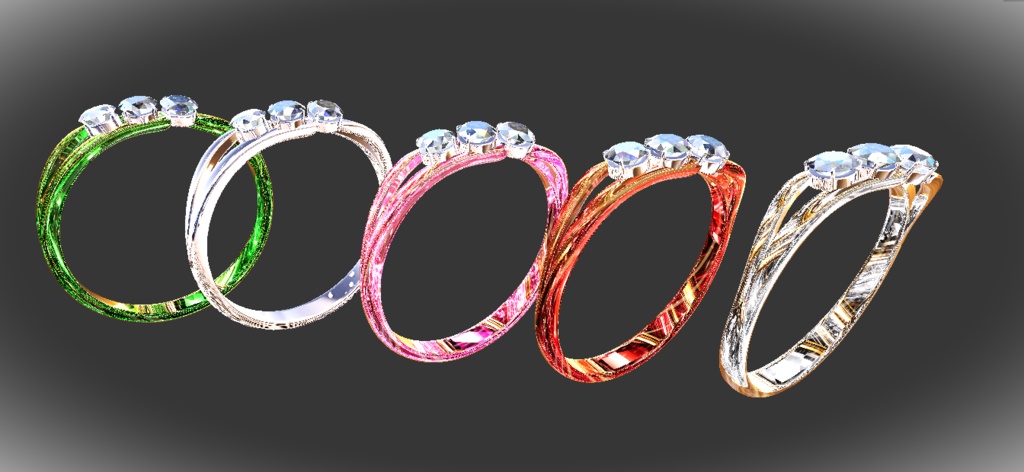 3日間セール中! Sugar Shine Ring 指輪(お砂糖ring、アクセサリー)【VRchat想定】