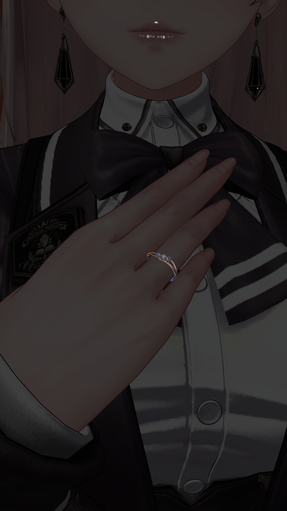 3日間セール中! Sugar Shine Ring 指輪(お砂糖ring、アクセサリー)【VRchat想定】